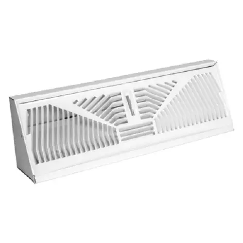 American Metal 3018W18 18" White Perimeter Baseboard Duct Diffuser - Quantity Of 7 1