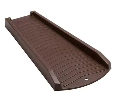 Amerimax 3011 24" Inch X 11" Inch X 2" Inch Brown Vinyl Downspout Splash Block 1