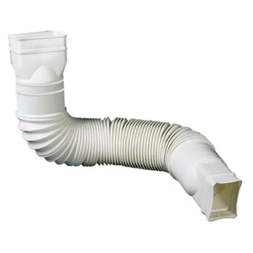 Amerimax 85010 Universal White Flexible Poly Downspout Extension - Quantity Of 6 1