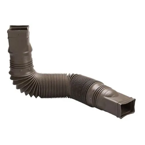 Amerimax 85019 Universal Brown Flexible Poly Downspout Extension - Quantity Of 8 1