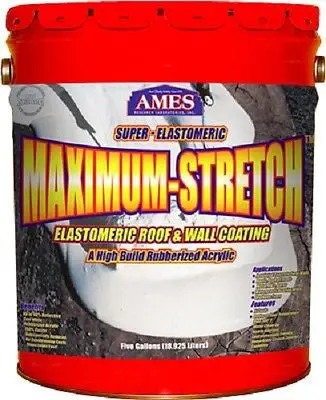 Ames Mss5 5 Gallon White Super Elastomeric Rubberized Roof & Wall Coating 1