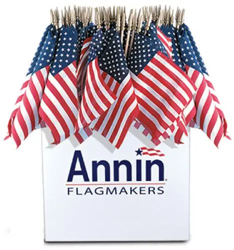 Annin Flagmakers 41294 8" X 12" American Usa Hand Flags 1