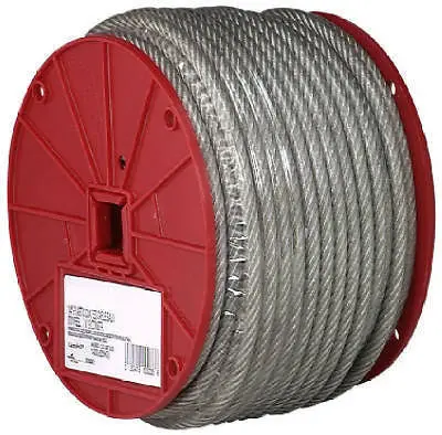 Apex 7000697 250'X 3/16" Vinyl Coated Galvanized Cable 1