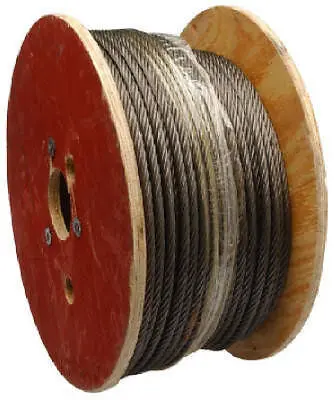 Apex Tool 7008427 1/2" X 250' Spool Fiber Core Steel Wire Rope - Quantity Of 1 Spool 1