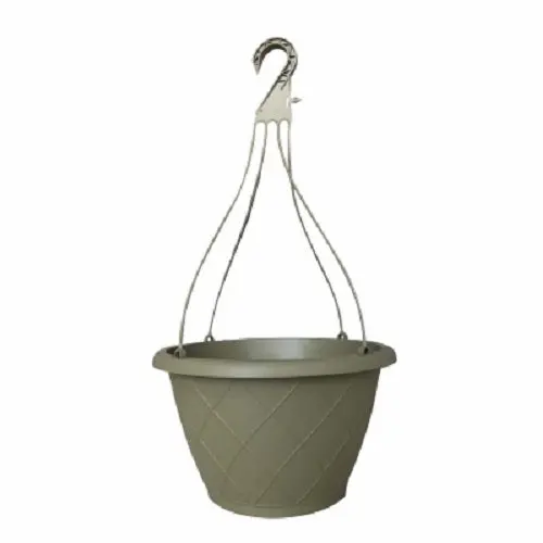 Att Southern Hh1224og 12" Olive Green Weave Hanging Basket Pot / Planter - Quantity Of 4 1
