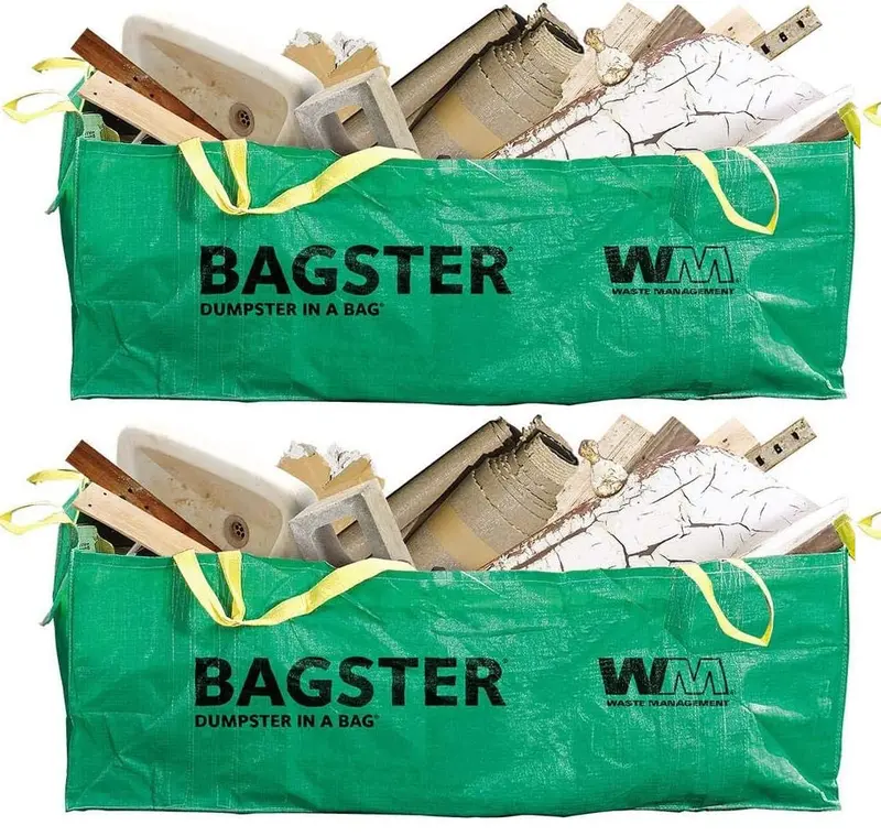 Bagster 3Cuyd Waste Management Dumpster In A Bag 8' X 4' X 2.5' Trash Pickup - Quantity Of 2 1