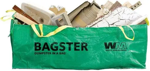 Bagster 3Cuyd Waste Management Dumpster In A Bag 8' X 4' X 2.5' Trash Pickup - Quantity Of 4 1