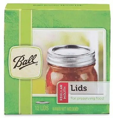 Ball 1440031050 12-Pack Regular Mouth Dome Canning Jar Lids - Quantity Of 36 1