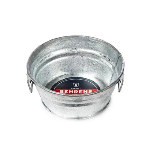 Behrens 101Lft 1-Quart 6.25" X 6.25" X 2.75" Galvanized Steel Low Flat Steel Tub Bucket 1