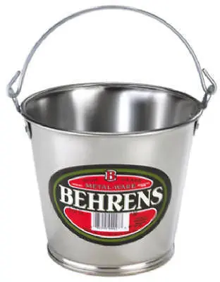 Behrens 1202Gs 55 Oz Galvanized Steel Water Pail / Bucket With Handle - Quantity Of 6 1