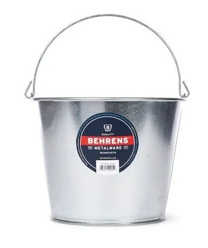 Behrens 1205Gs 5-Quart Size Galvanized Steel Pail / Bucket 1
