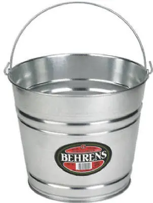 Behrens 1210Gs 10 Quart Galvanized Sheet Steel Water Pail / Bucket W Handle - Quantity Of 1 1