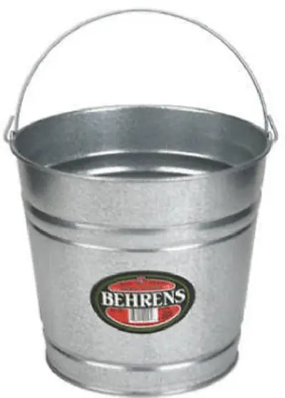 Behrens 1212Gs 12 Quart Galvanized Sheet Steel Water Pail / Bucket With Handle - Quantity Of 4 1