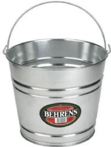Behrens 1214Gs 14 Quart Galvanized Sheet Steel Water Pail / Bucket With Handle - Quantity Of 1 1