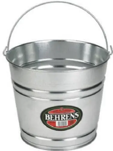 Behrens 1214Gs 14 Quart Galvanized Sheet Steel Water Pail / Bucket With Handle - Quantity Of 4 1