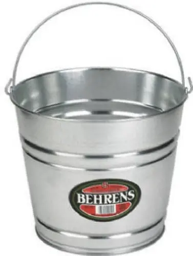 Behrens 1214Gs 14 Quart Galvanized Sheet Steel Water Pail / Bucket With Handle - Quantity Of 6 1