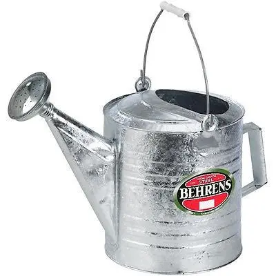 Behrens 210 Rh 2.5 Gallon Hot Dipped Galvanized Steel Watering / Sprinkling Can - Quantity Of 4 1