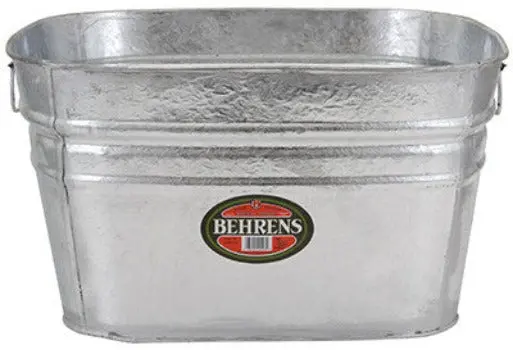 Behrens 62 15.5 Gallon Galvanized Steel Square Pet & Stock Tub - Quantity Of 3 1