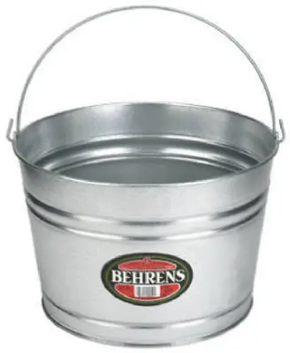 Behrens C17gs 4 Gallon Galvanized Sheet Steel Wash Tub Bucket - Quantity Of 3 1