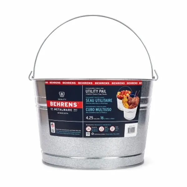 Behrens C17gs 4 Gallon Galvanized Sheet Steel Wash Tub Bucket - Quantity Of 6 1