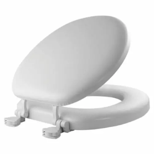 Bemis 15Ec 000 White Round Easy Clean Cushioned Toilet Seat 1