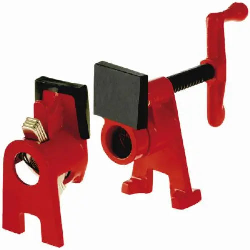 Bessey Tools Bpc-H12 1/2" H-Style Woodworking Pipe Clamp With High Base - Quantity Of 4 1