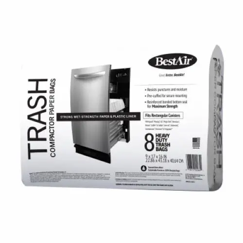 Best Air Wmck133508 8-Pack Of Paper Trash Compactor Bags - Quantity Of 1 1
