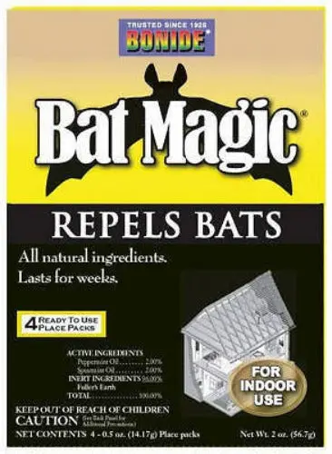 Bonide 876 4-Pack Bat Magic All Natural Non Toxic Bat Repellent For Indoors - Quantity Of 10 1