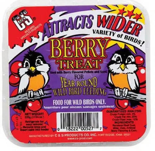 C & S 100214314 11.75 Oz Berry Suet Cake Wild Bird Food 1