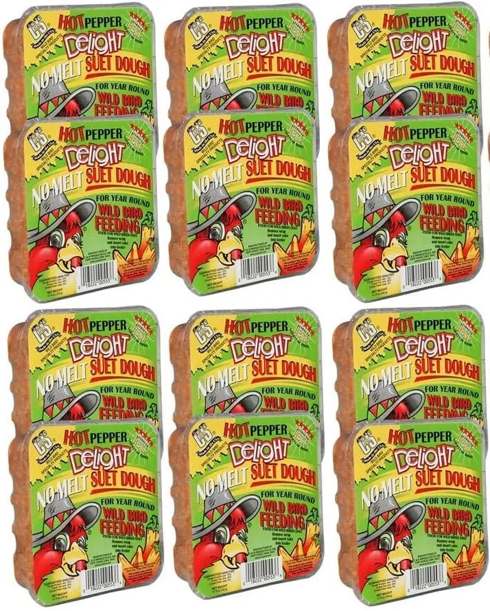 C & S Products 12553 11.75 Oz Hot Pepper Delight Wild Bird Food Suet Cake 1