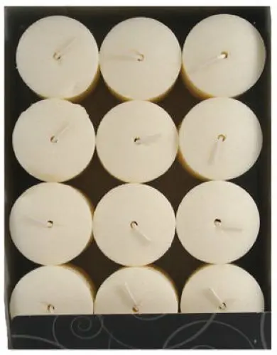Candle Lite 4520570 12-Count Pack Of 1.5" X 2" Creamy Vanilla Swirl Votive Candles - Quantity Of 12 1