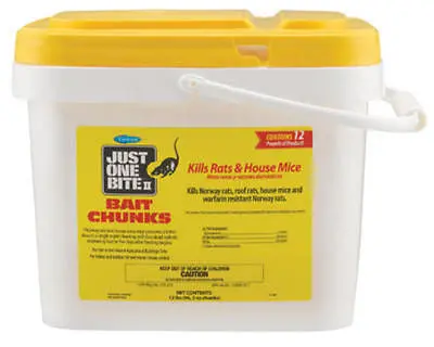 Central Garden 100504298 Just One Bite Ii 96 Count 2 Oz Rat & Mouse / Mice Bait Chunks - Quantity Of 1 1