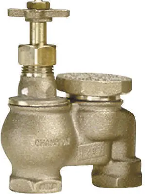Champion 466P-075Y 3/4" Manual Control Brass Anti-Siphon Valves W/O Union - Quantity Of 6 1