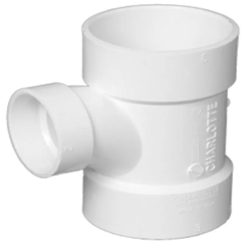 Charlotte Pvc004011400ha 3" X 2" Schedule 40 Reducing Sanitary Pvc Tee 1