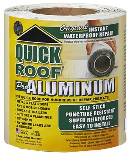 Cofair Qr625 6" X 25' Foot Self Stick Waterproof Aluminum Roof Repair Tape - Quantity Of 4 1