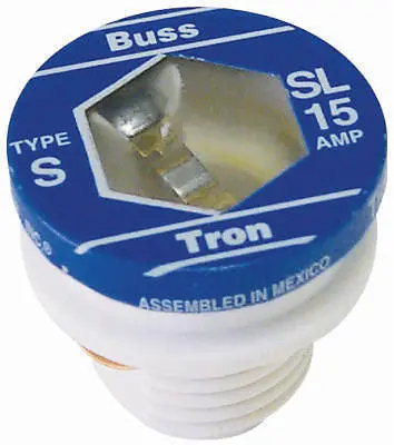 Cooper Sl-15Pk4  4 Pack 15A Type Sl Plug Fuses - Quantity Of 12 1