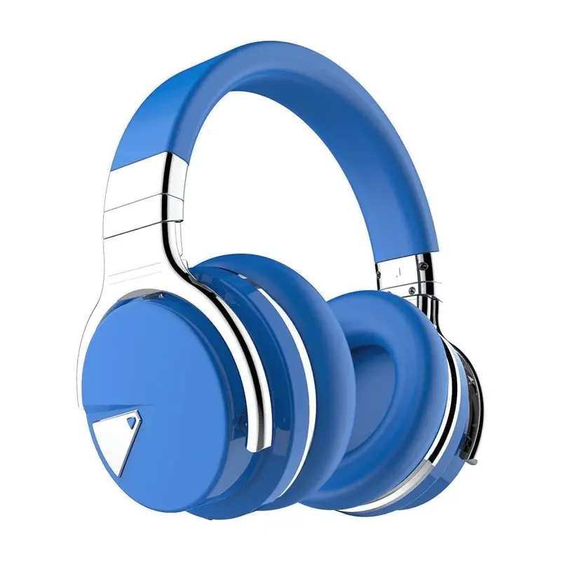Cowin E7 Active Noise Cancelling Headphones Bluetooth Headphones With Mic Deep Bass Wireless Headphones Over Ear(Blue) 1