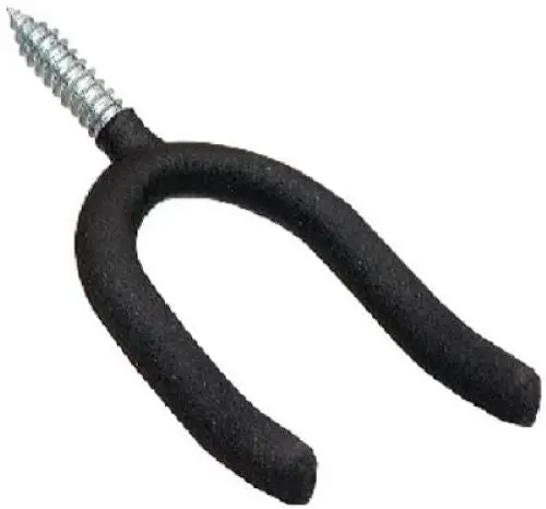 Crawford Sh13-25 Rubber Coated Screw In "U" Shape Storage Hook Hangers - Quantity Of 12 1