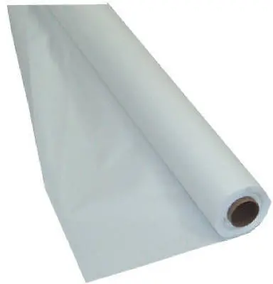Creative # 013019 40" X 100' Roll White Plastic Banquet Table Cover - Quantity Of 1 1