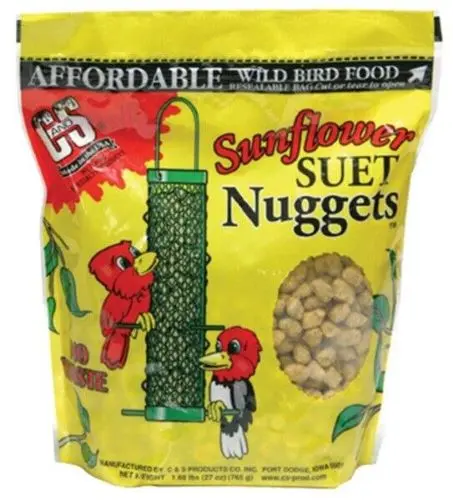 C&S 06110 27 Oz Sunflower Seed Suet Nuggets Wild Bird Food 1