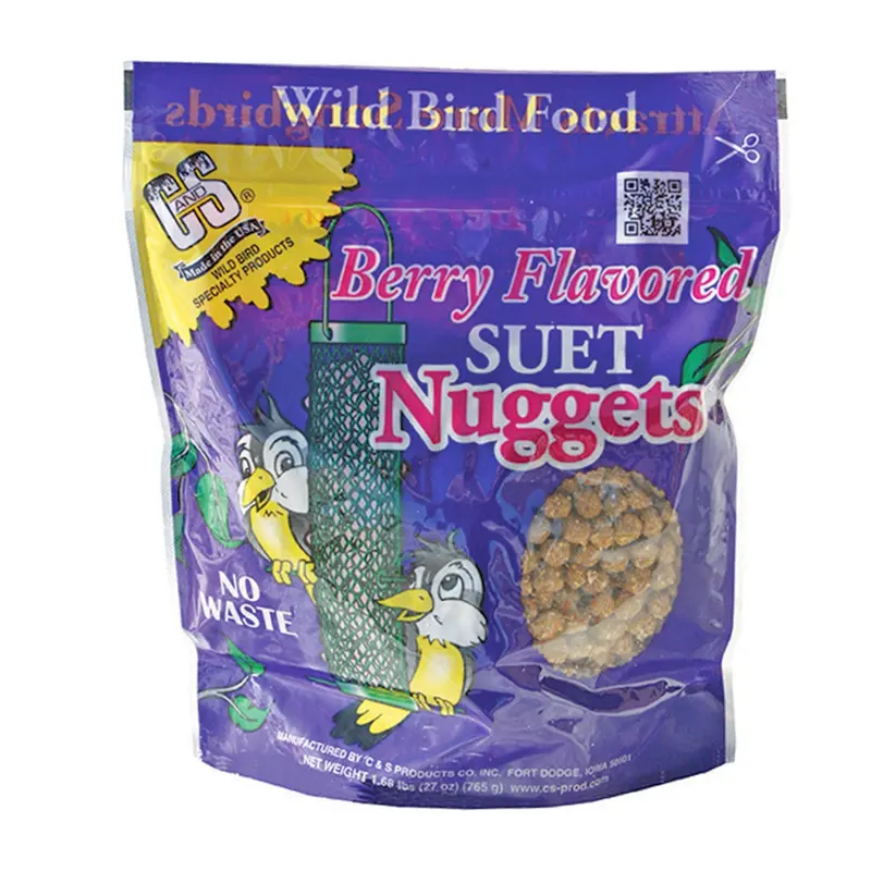 C&S 100214177 27 Oz Berry Flavored Suet Nuggets Wild Bird Food 1