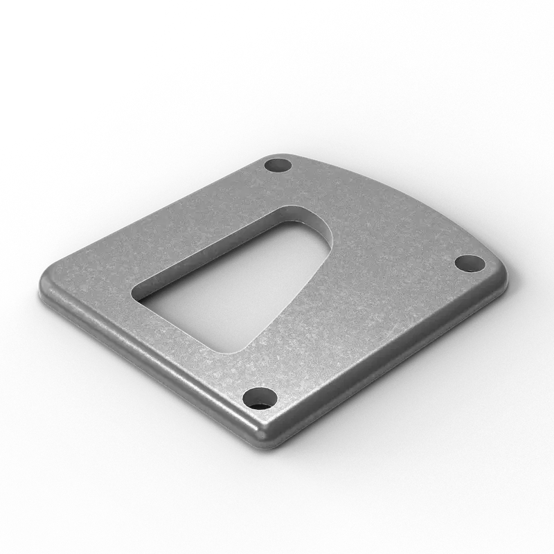 D-3 3" X 2" X 1/4" Grommet Mounting Pad (Right-Hand) | Aluminum D-Pipe 1
