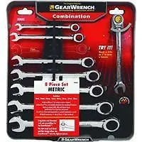 Danaher 485100 8 Pc Gearwrench Metric Combination Ratcheting Wrench Set 8-18Mm - Quantity Of 1 1
