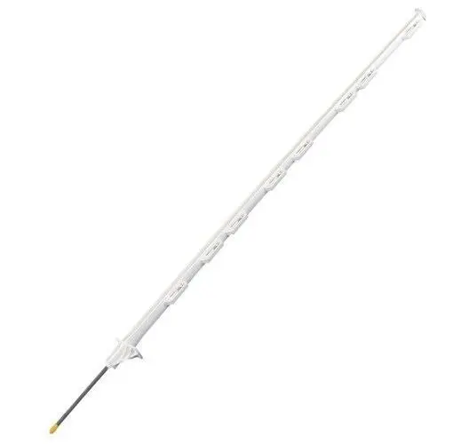 Dare 2400-25 W 48" White Step In Poly Self Insulating Electric Fence Post 1