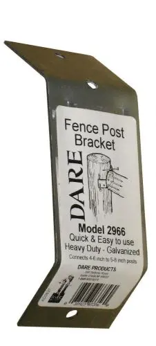 Dare 2966 Galvanized Fence Post Connecting Bracket - Connects 4-6" Post To 5-8" 1