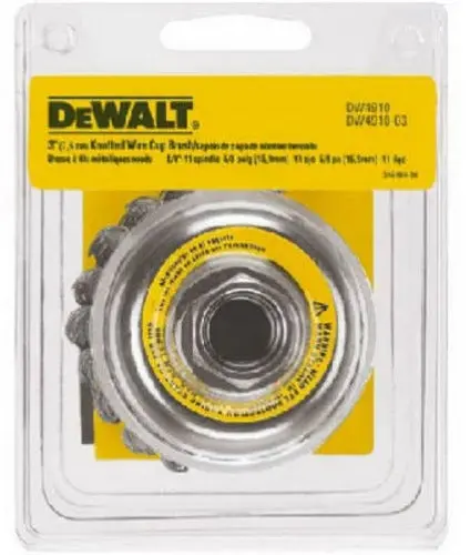Dewalt Dw4910 3 Inch Carbon Steel Knotted Wire Cup Brush - Quantity Of 20 1