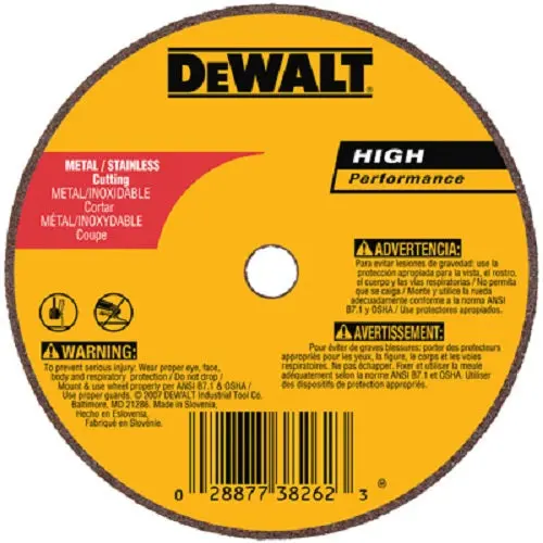 Dewalt Dw8706 3" X .035" X 3/8" Small Metal Stainless Steel Cut Off Wheels - Quantity Of 20 1