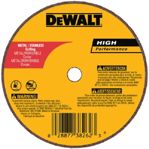 Dewalt Dw8706 3" X .035" X 3/8" Small Metal Stainless Steel Cut Off Wheels - Quantity Of 90 1