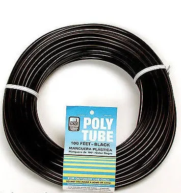 Dial Mfg 4321 100' X 1/4" Od Black Poly Water Supply Line Tube Tubing - Quantity Of 5 Rolls 1