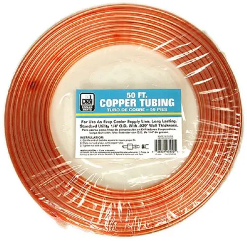 Dial Mfg 4355 1/4" Od X 50' Foot Evaporative Cooler Copper Water Supply Line Tubing - Quantity Of 3 1